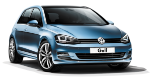 Modrý volkswagen Golf